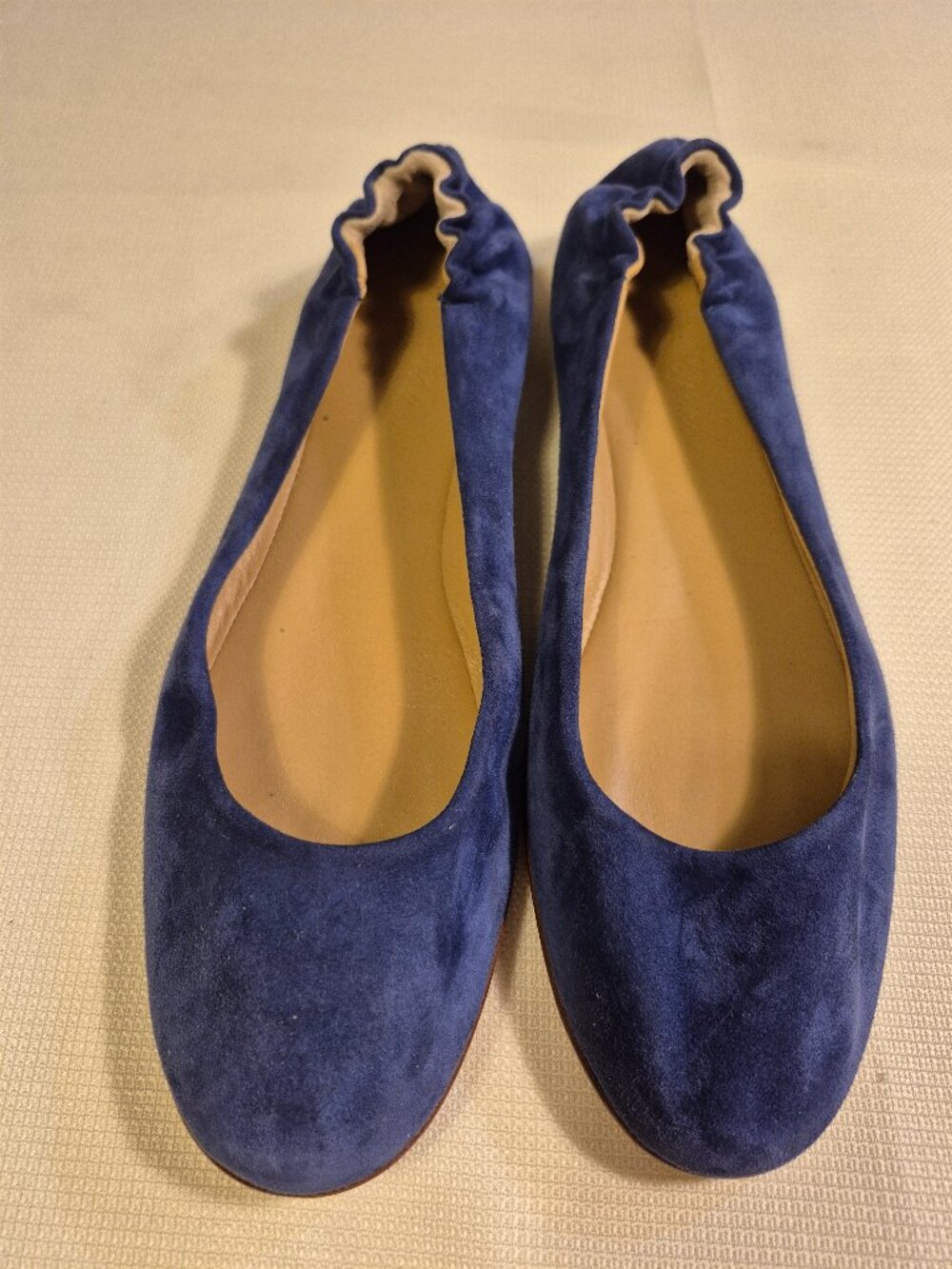 MAURO VOLPONI blue suede ballet flats